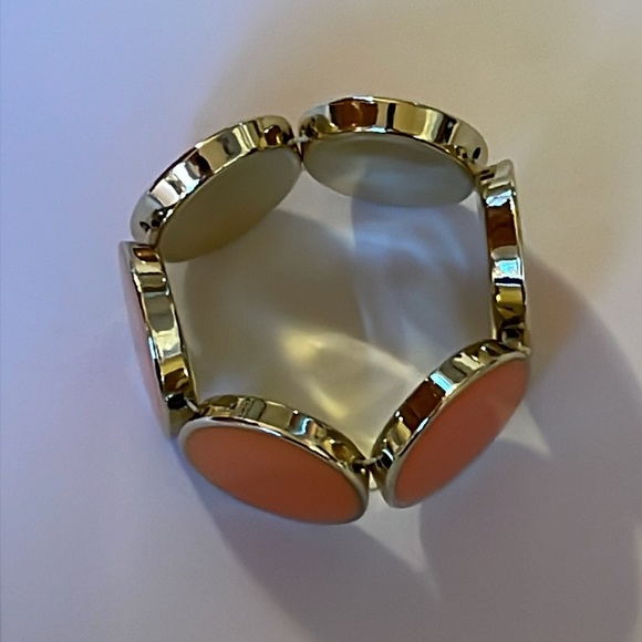 Gorgeous EUC statement bracelet orange and gold stretch bold fall look - Picture 8 of 8